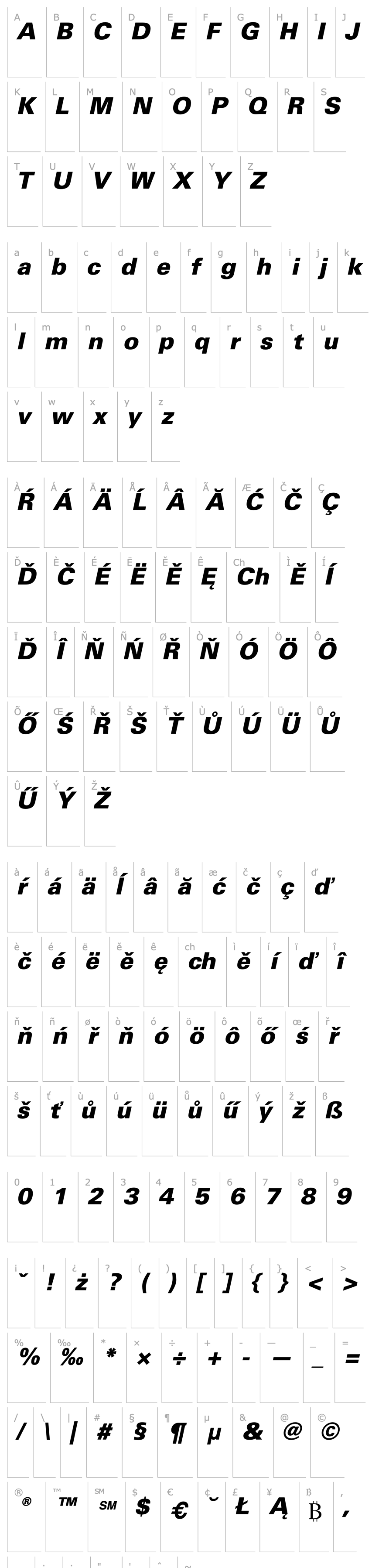 Přehled UniversCE-BlackOblique