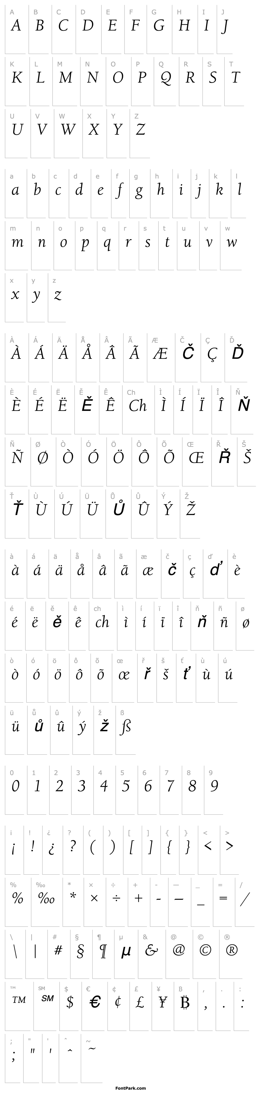 Overview UniversityOldStyle Italic