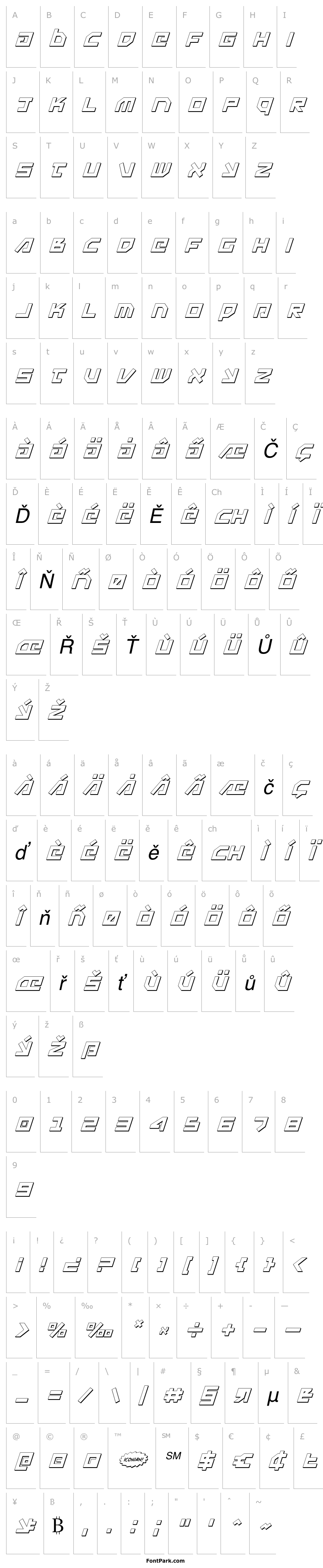 Přehled Uno Estado 3D Italic