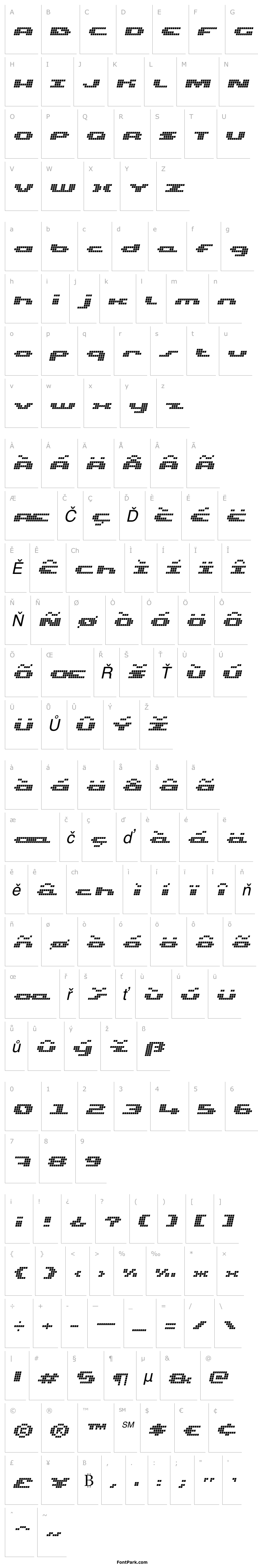 Přehled UP Tiny lcd four 8 Italic