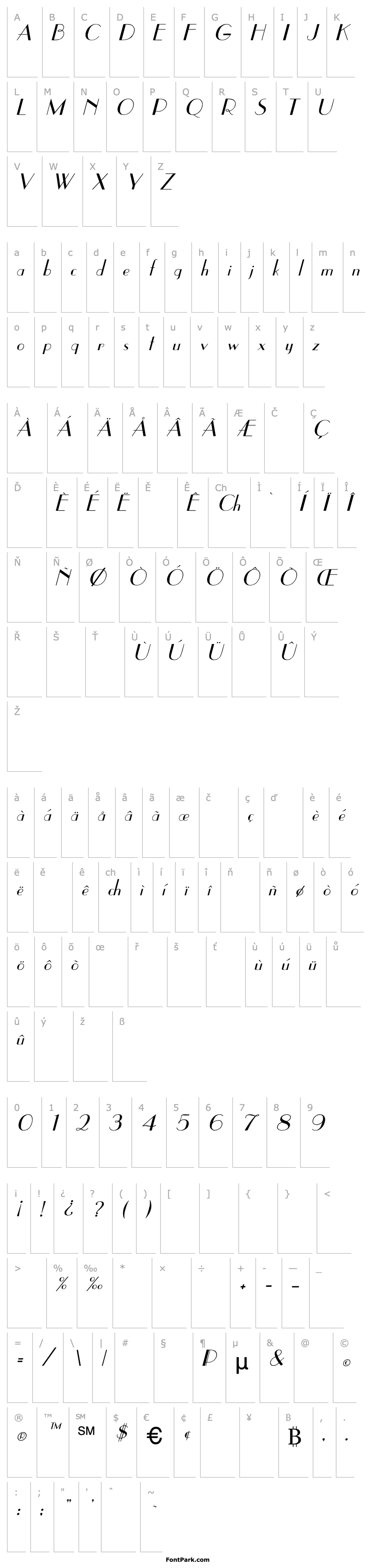 Overview UppEa Italic