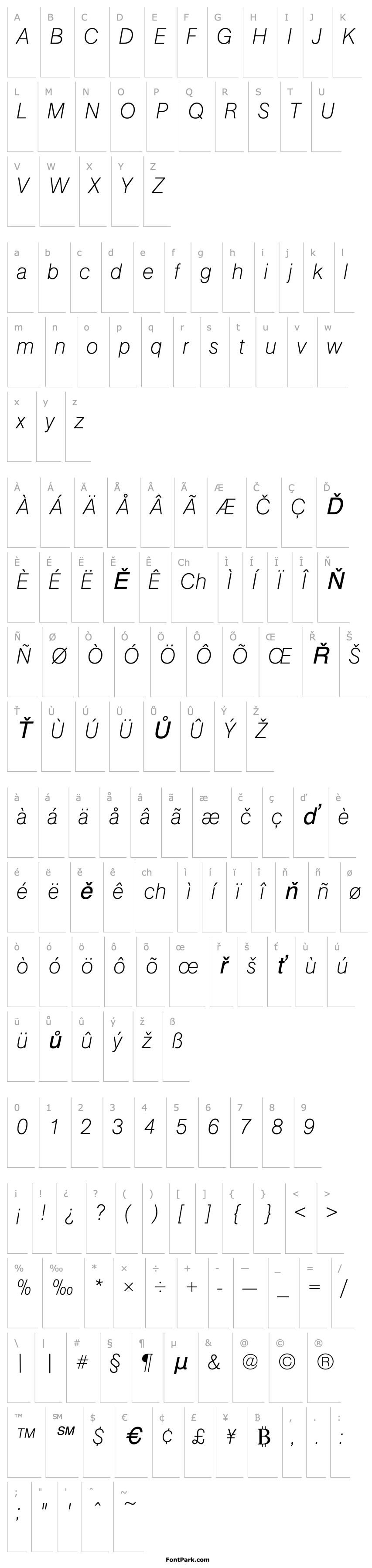 Přehled URWAccidaliaBucTUltLig Italic