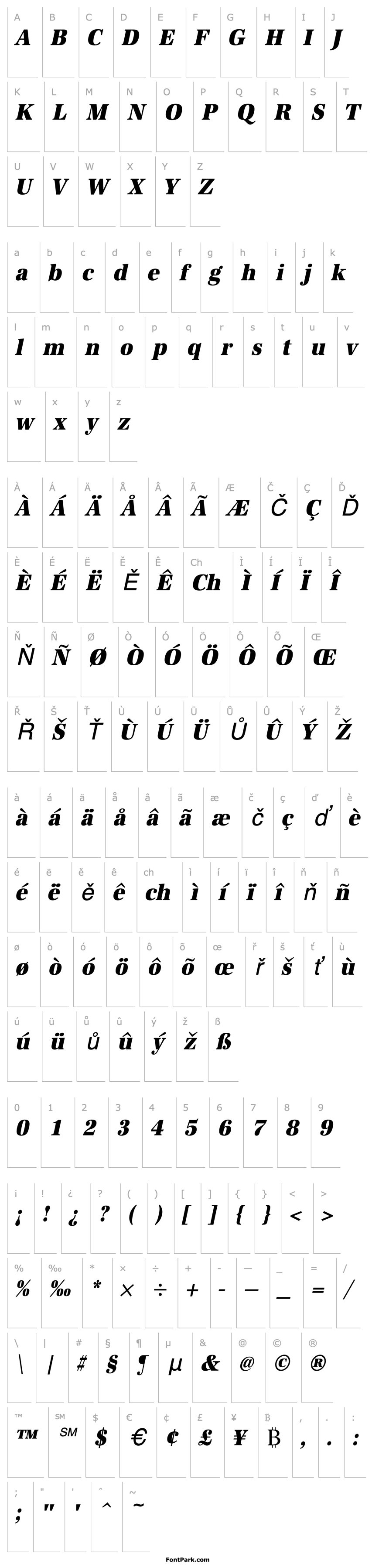 Overview URWAntiquaTExtBolExtNar Oblique