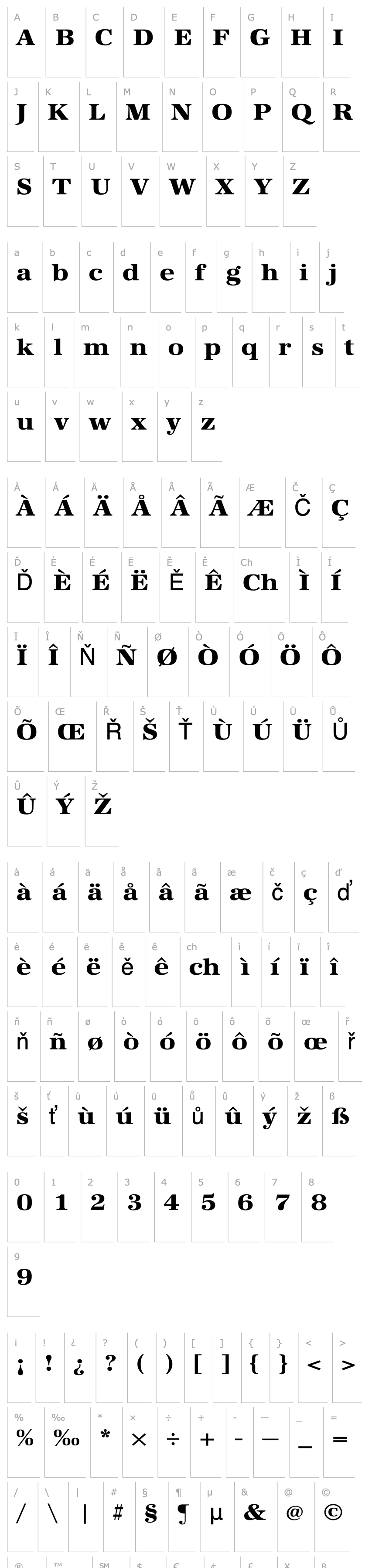 Overview URWAntiquaTExtBolExtWid