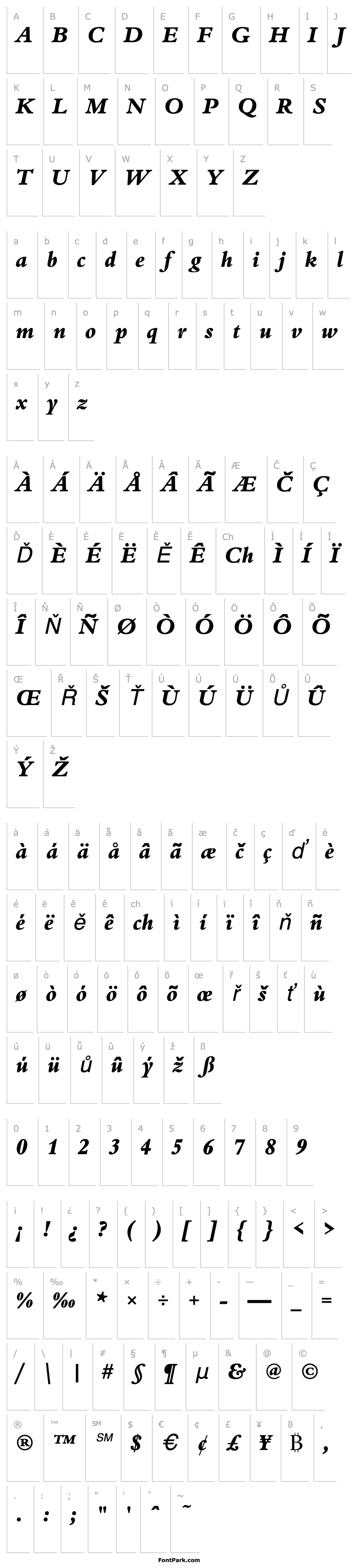 Overview URWBeruiniTExtBol Italic