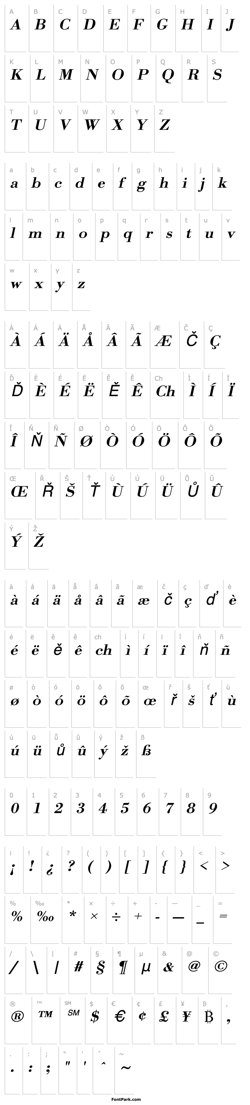 Overview URWBodoniTMedExtWid Oblique