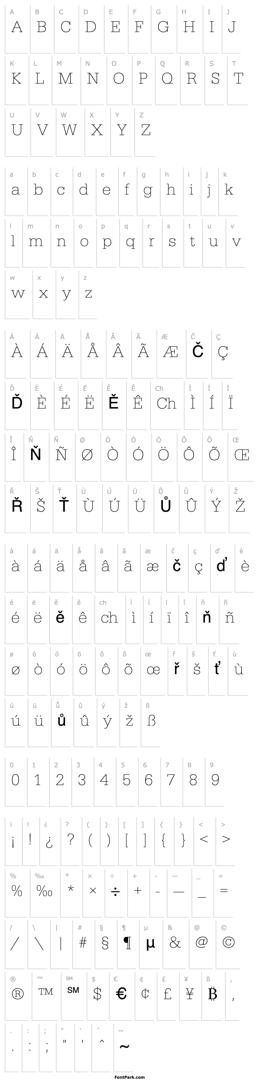 Overview URWEgyptienneTExtLigWid