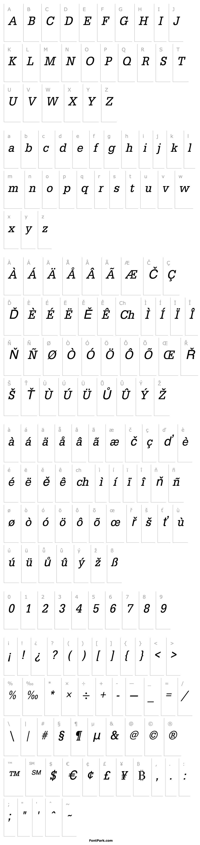 Overview URWEgyptienneTExtNar Oblique