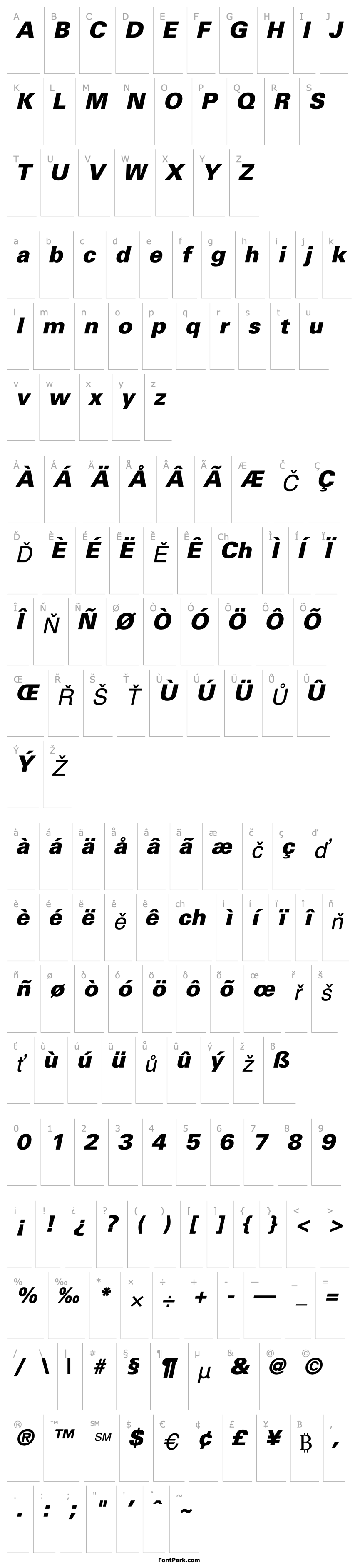 Přehled USABlack Italic