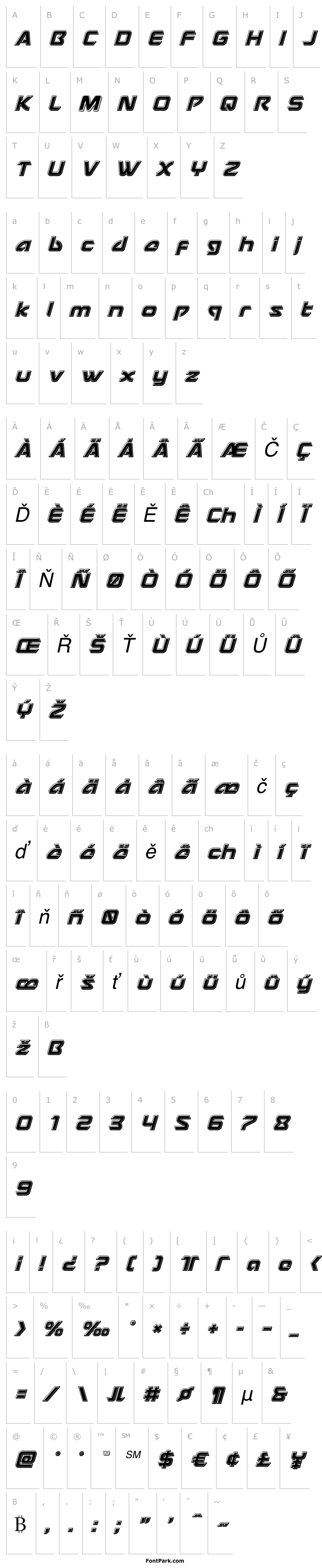 Overview USAngel Bevel Italic