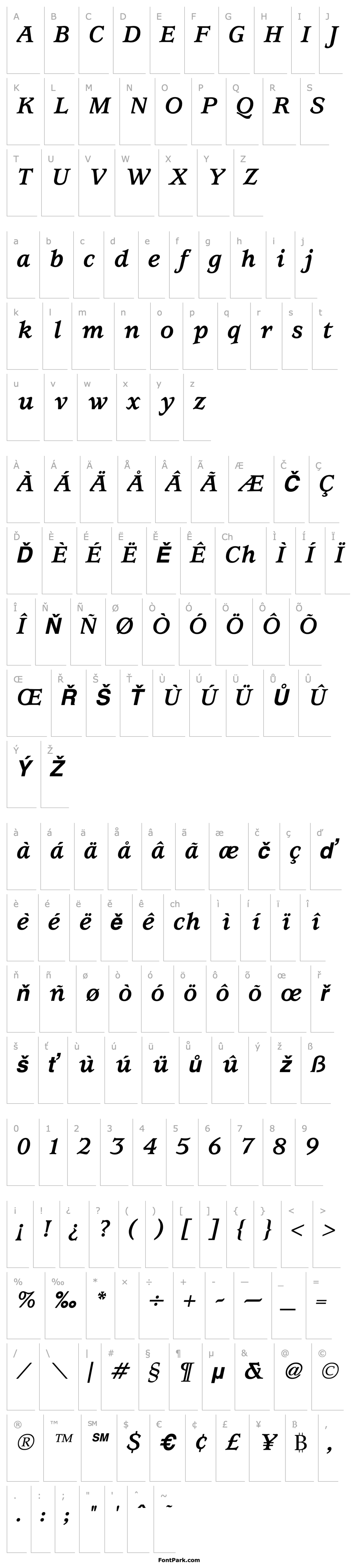 Přehled Usherwood Bold Italic