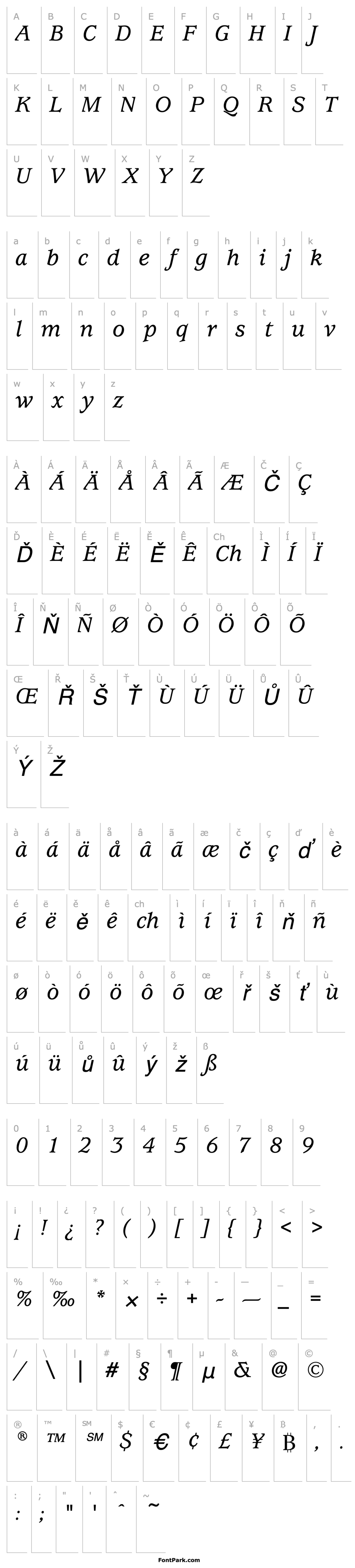 Overview UsherwoodEF-MediumItalic