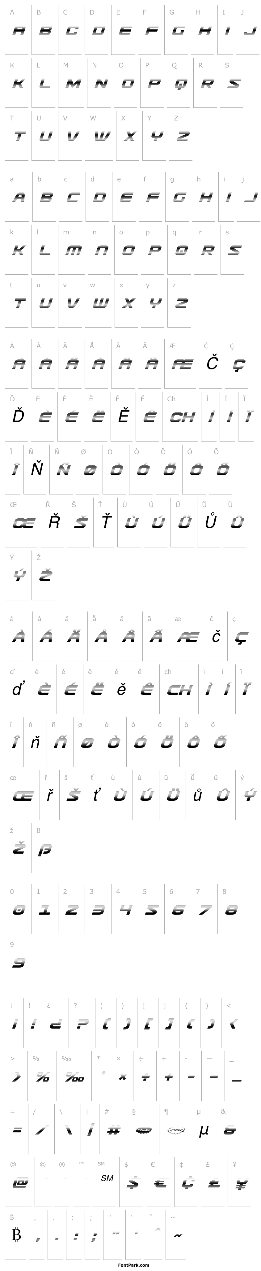 Přehled Usuzi Gradient Italic