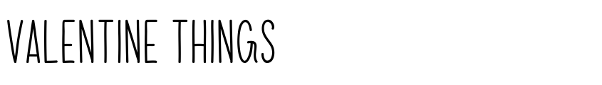 Font Valentine Things by Unknown