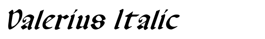 Preview Valerius Italic
