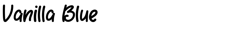 Font Vanilla Blue by Unknown