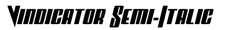 Preview Vindicator Semi-Italic