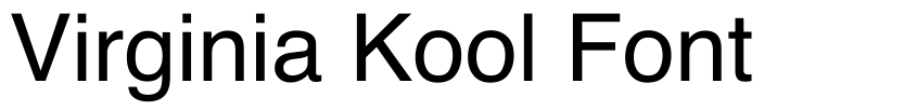 Preview Virginia Kool Font