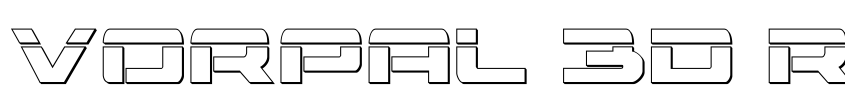 Font Vorpal 3D Regular by Daniel Zadorozny