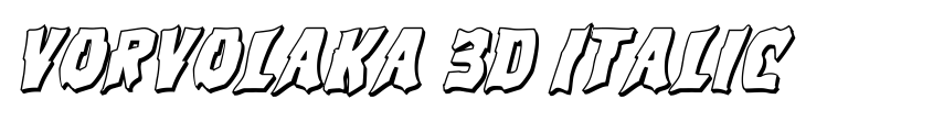 Preview Vorvolaka 3D Italic