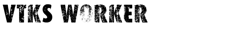 Font VTKS WORKER by douglas vitkauskas 
