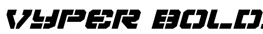 Preview Vyper Bold Expanded Italic