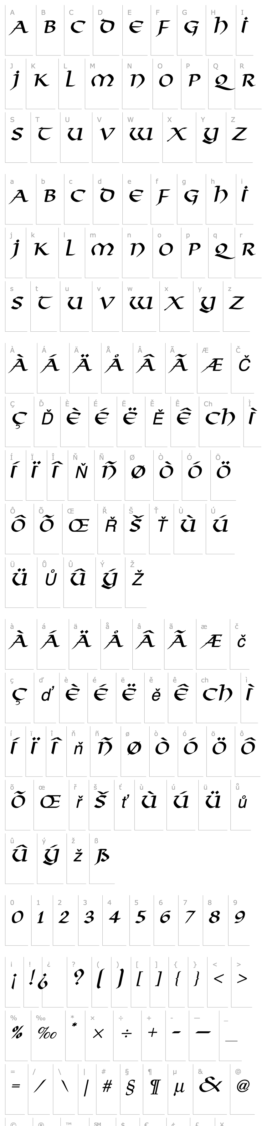 Přehled Valhalla Italic