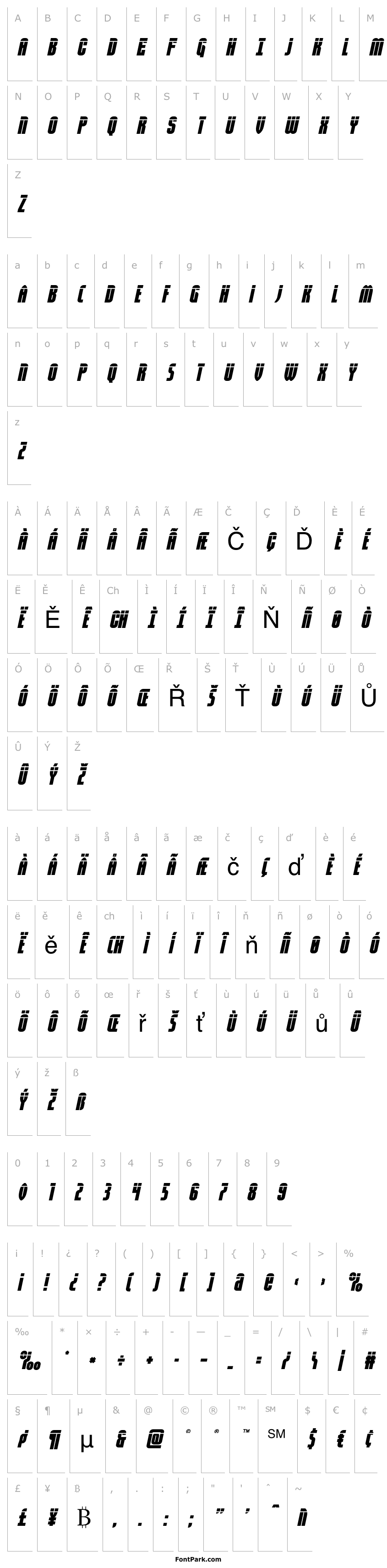 Overview Valiant Times Laser Italic