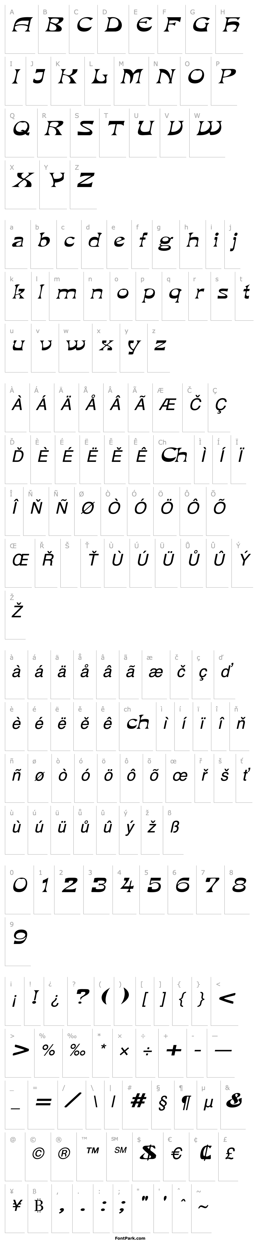 Overview VanVeenExtended Italic