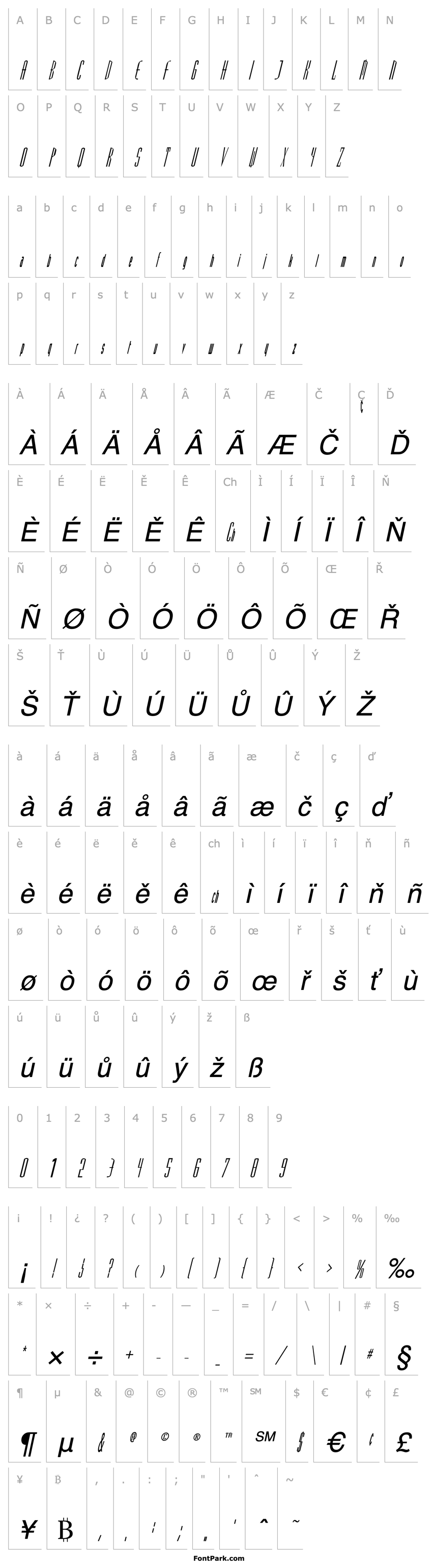 Přehled VascoSSK Italic