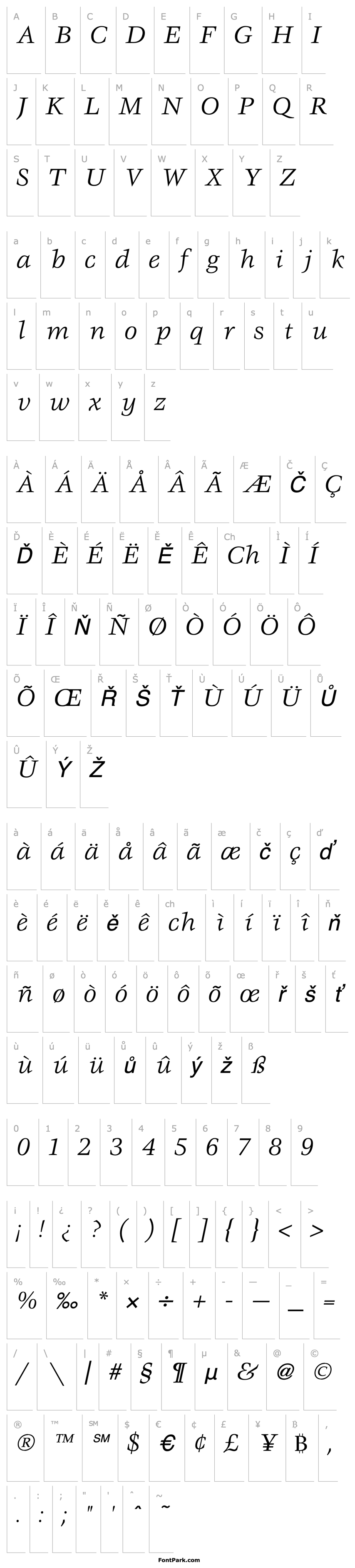 Overview VeljovicBookItalic