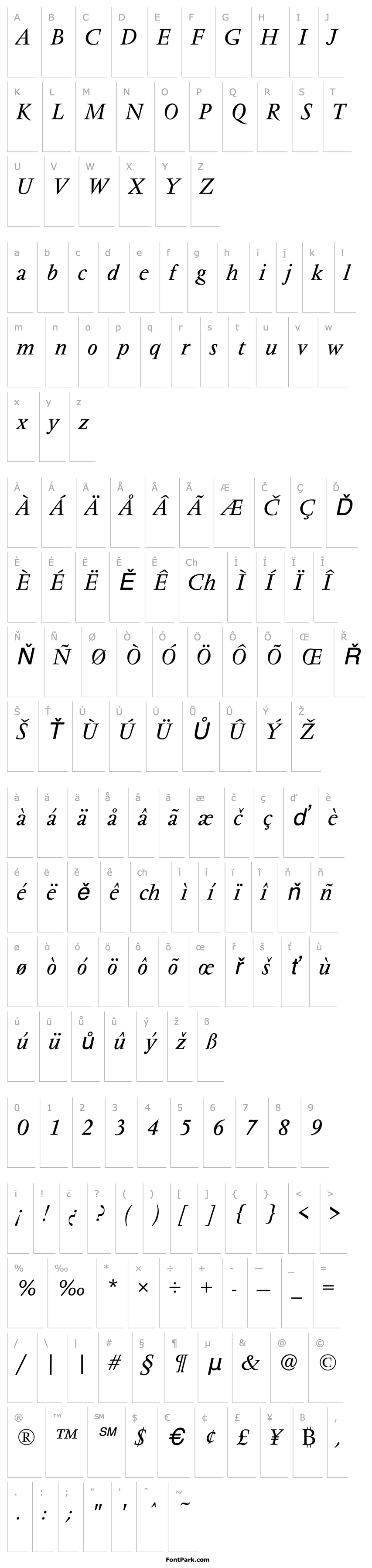 Přehled VendomeT Italic