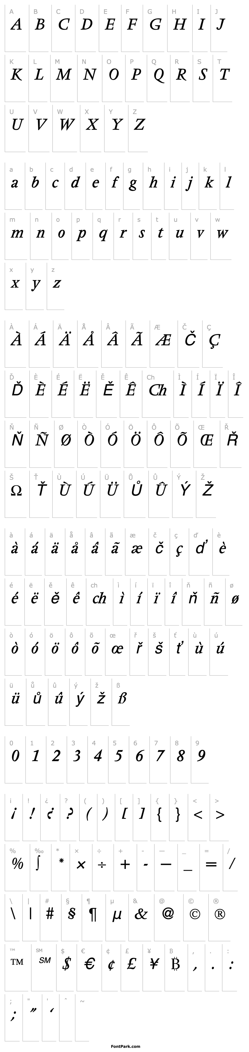 Přehled VendomeTwo-RegularItalic