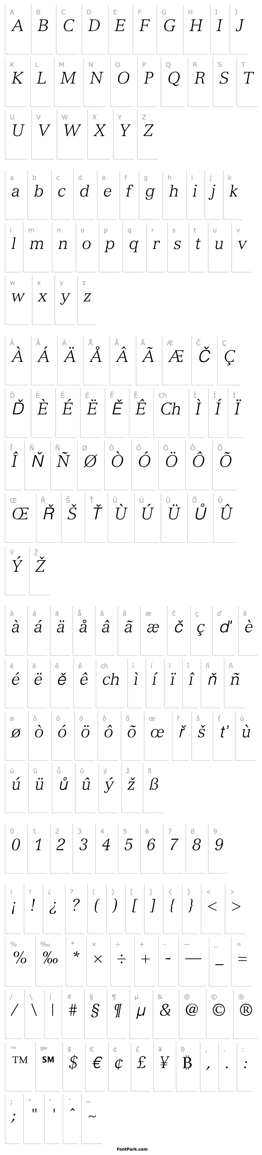 Overview Versailles-LightItalic