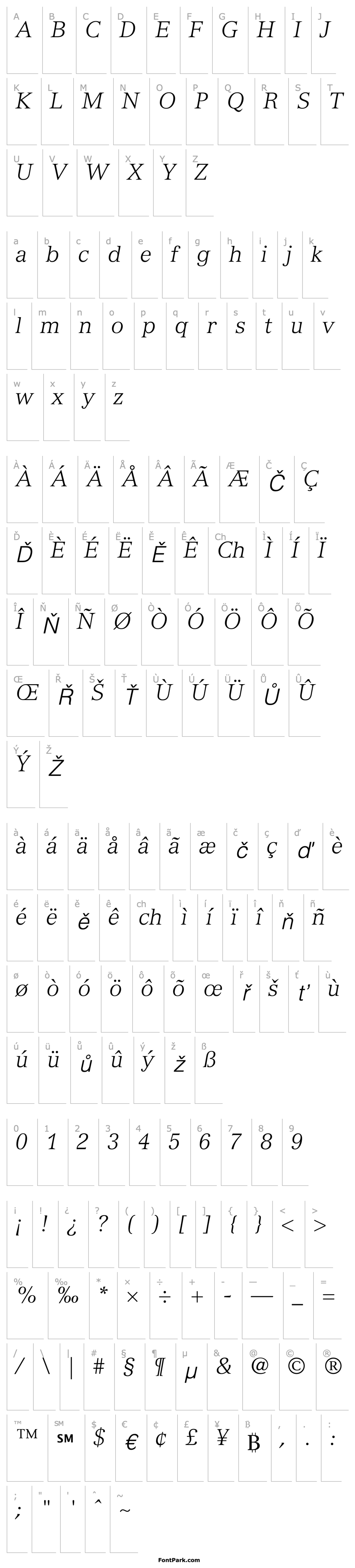 Přehled Versailles46-Light Italic