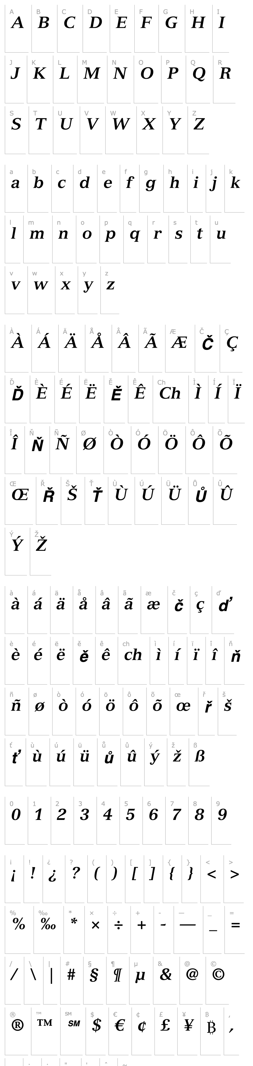 Přehled VersaillesLTStd-BoldItalic