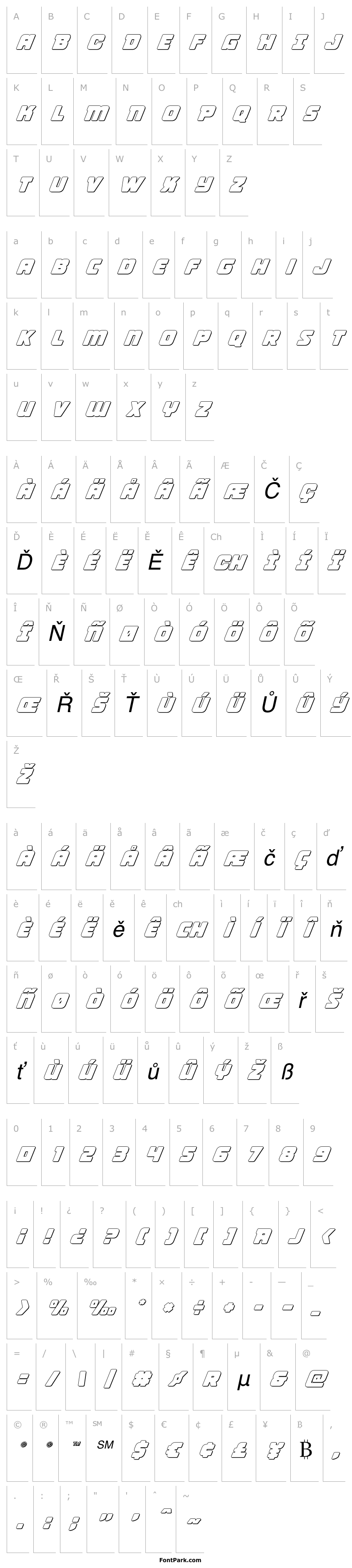 Přehled Victory Comics Outline Italic