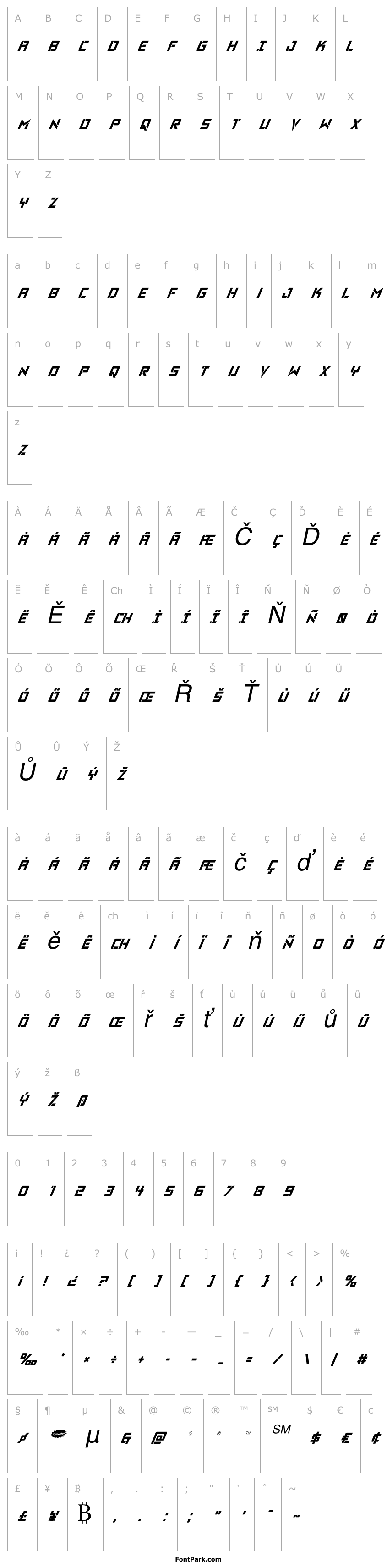 Přehled Viking Squad Condensed Italic