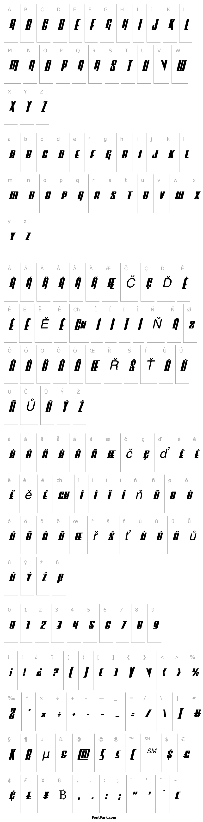 Overview Vindicator Semi-Italic