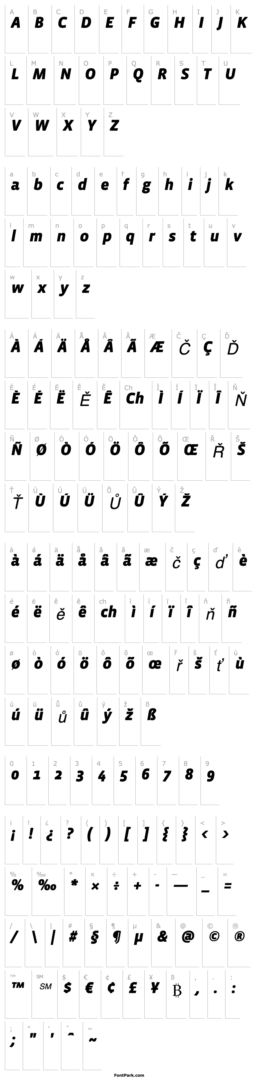 Overview VistaSansBlackItalic