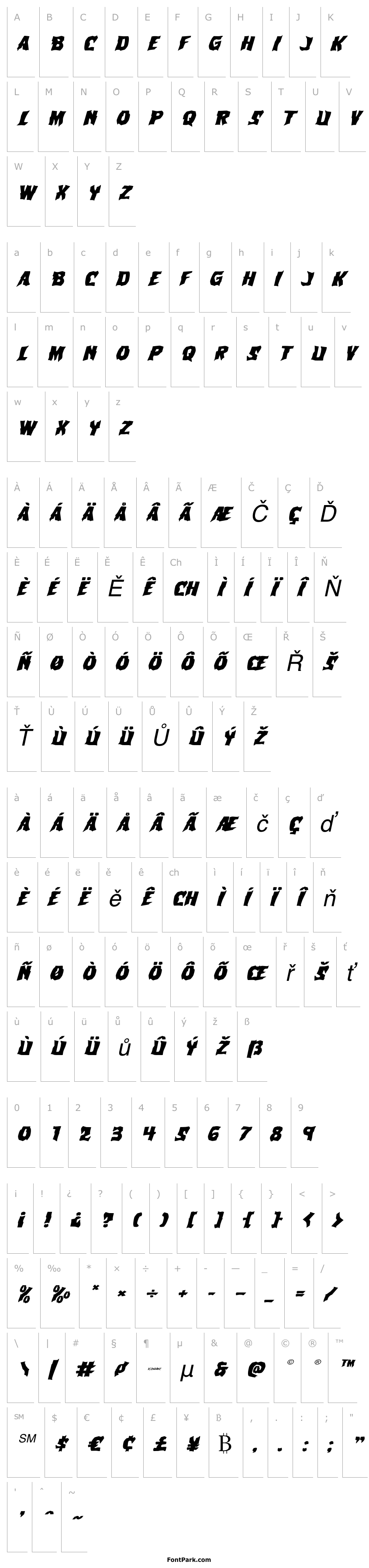 Overview Vorvolaka Expanded Italic