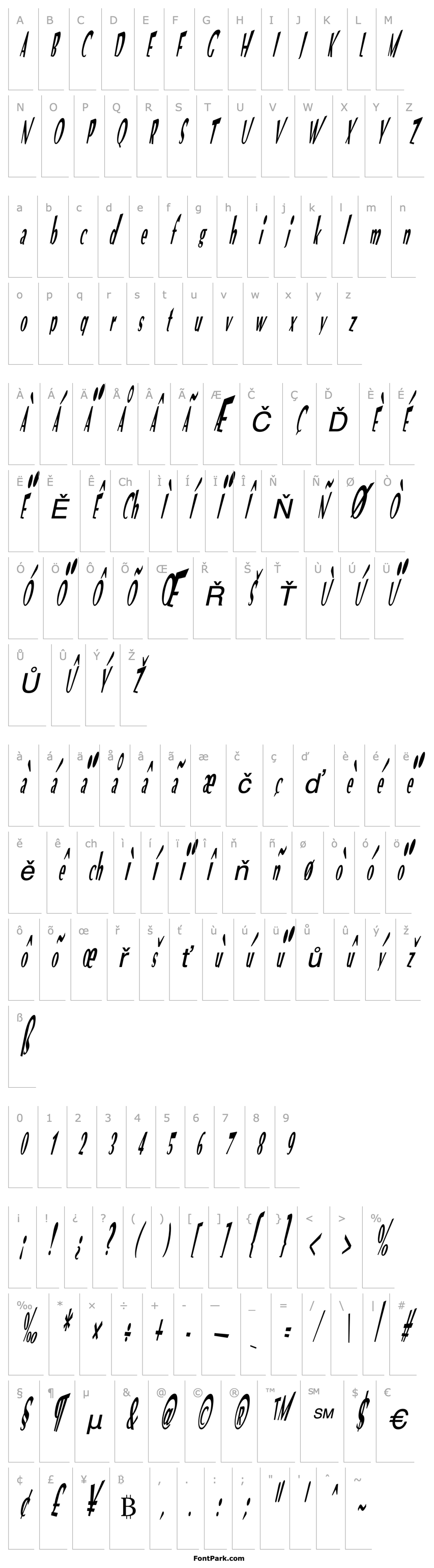 Overview VTC Optika Regular Italic