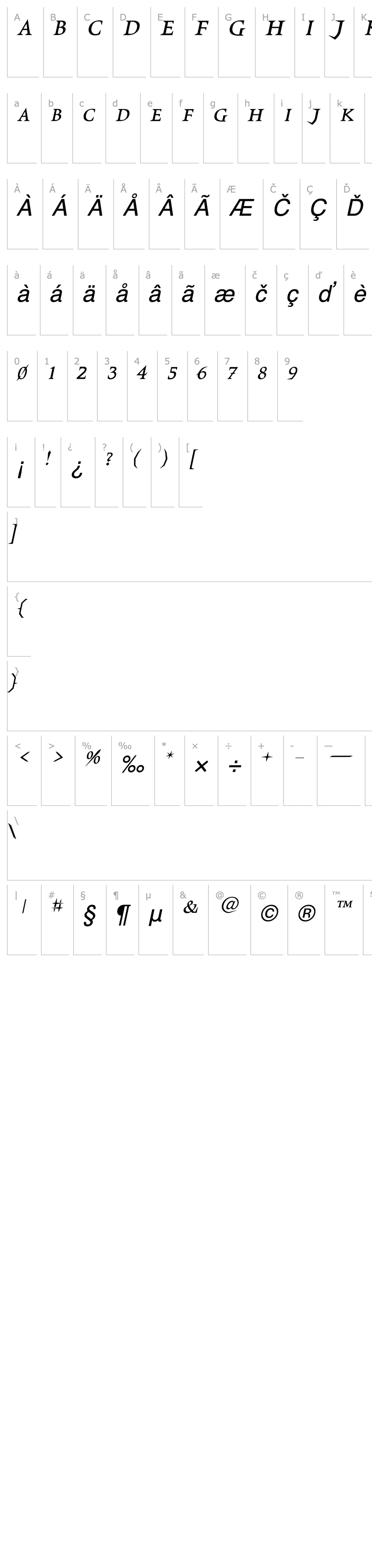 Přehled VTCSwitchbladeRomanceItalic