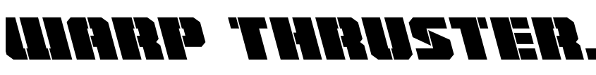 Font Warp Thruster Leftalic by Daniel Zadorozny