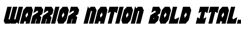 Preview Warrior Nation Bold Italic