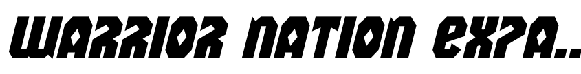 Preview Warrior Nation Expanded Italic