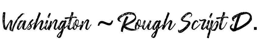 Preview Washington ~ Rough Script DEMO Regular