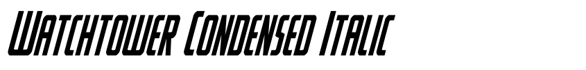 Preview Watchtower Condensed Italic