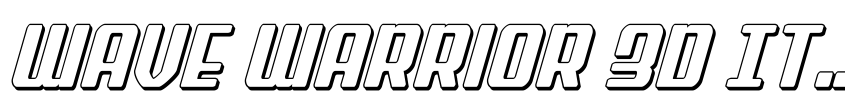 Preview Wave Warrior 3D Italic
