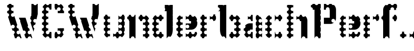 Font WCWunderbachPerfoBta by WC Fonts